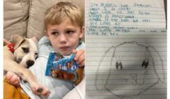 Boy Writes Sweet Letters About Foster Dog To Give To The Adopters